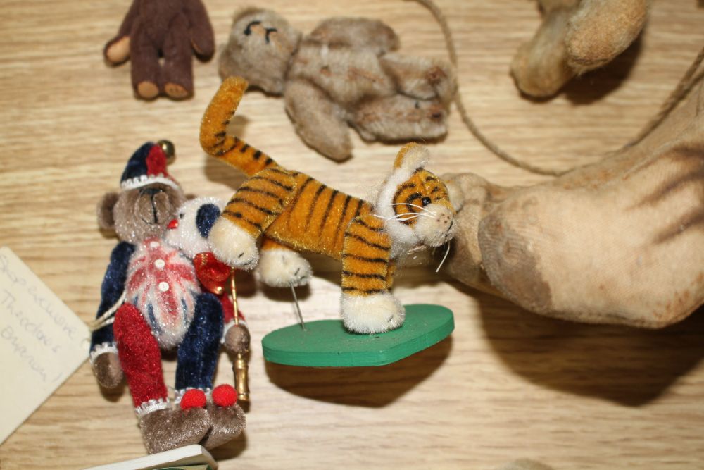 A group of vintage Steiff and other soft toys